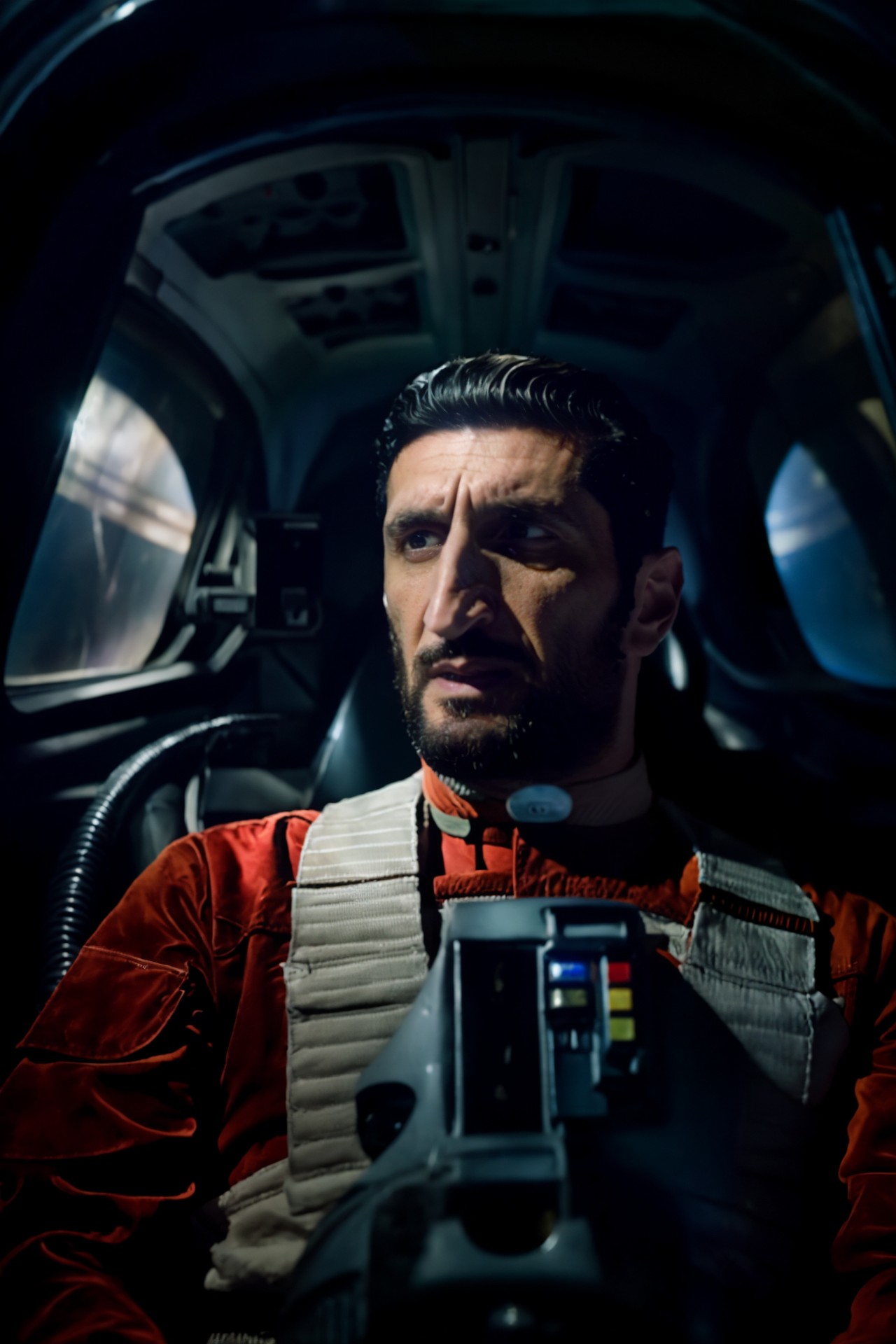 12909-2433988693-(Fares Fares_1.2) man with a (slicked-back hair_1.3) wearing a rebel pilot suit, inside a cockpit with one big wide panel (curve.jpg